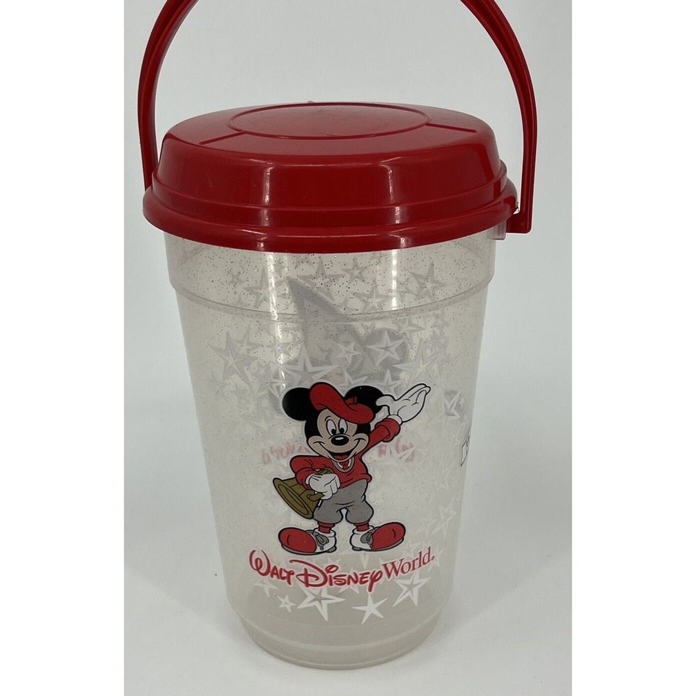 Walt Disney World Popcorn Bucket Mickey Mouse Band Leader Stars Glitter